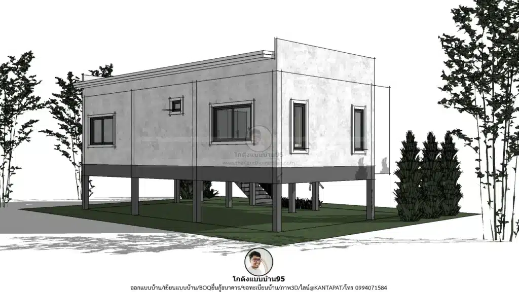 P-2661-บ้านโมเดิร์นยกพื้นสูง