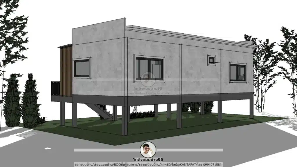 P-2661-บ้านโมเดิร์นยกพื้นสูง