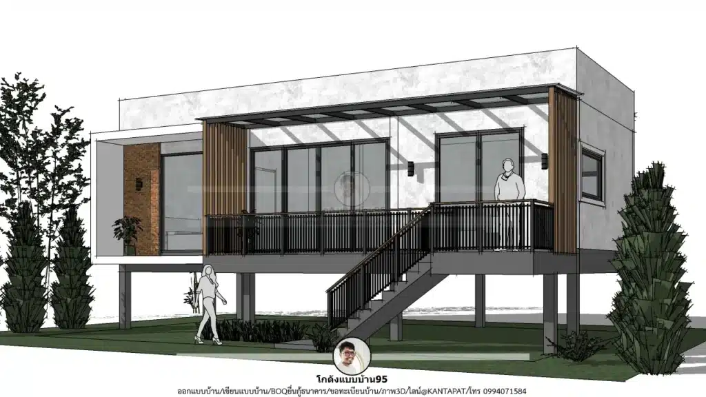 P-2661-บ้านโมเดิร์นยกพื้นสูง