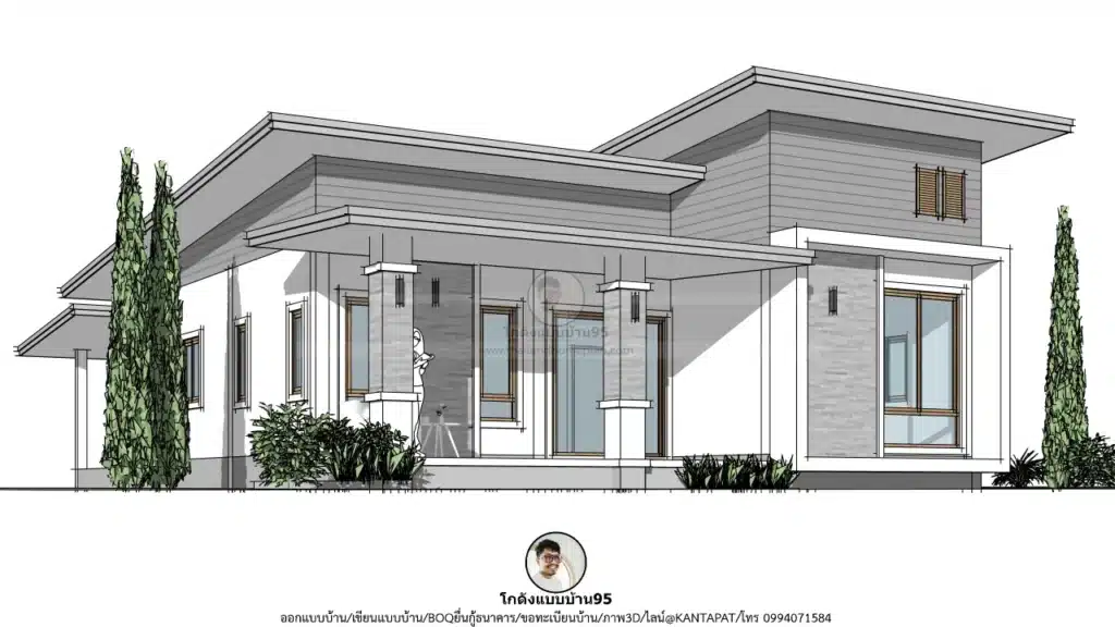 P-2662-บ้านชั้นเดียว 3 ห้องนอน