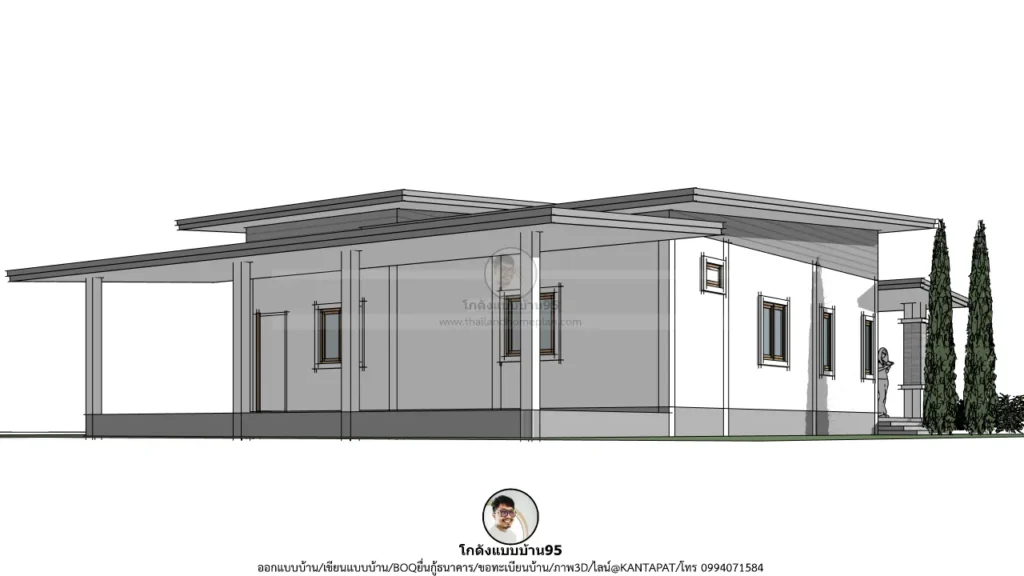 P-2662-บ้านชั้นเดียว 3 ห้องนอน