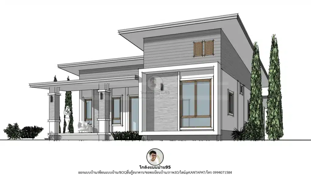 P-2662-บ้านชั้นเดียว 3 ห้องนอน