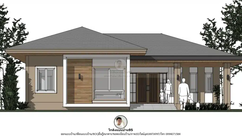 P-2663-บ้านชั้นเดียวสไตล์ปั้นหยา