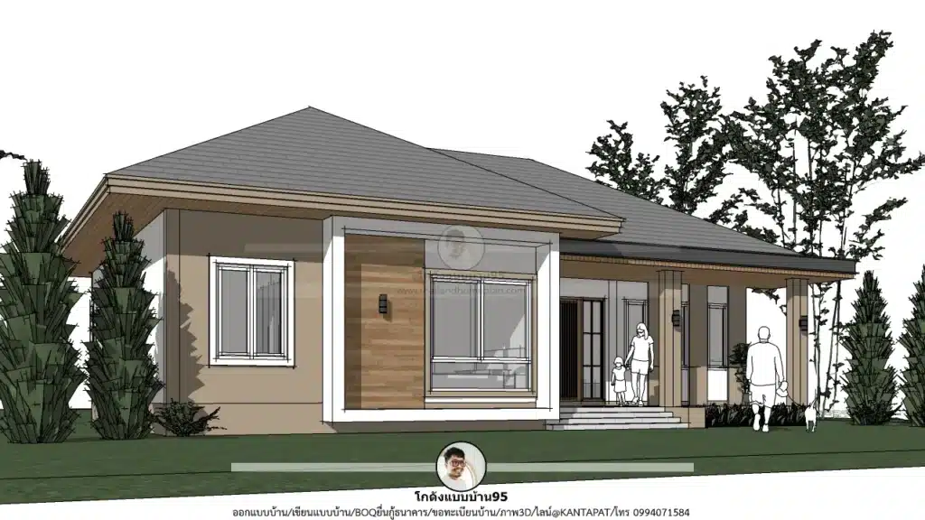 P-2663-บ้านชั้นเดียวสไตล์ปั้นหยา