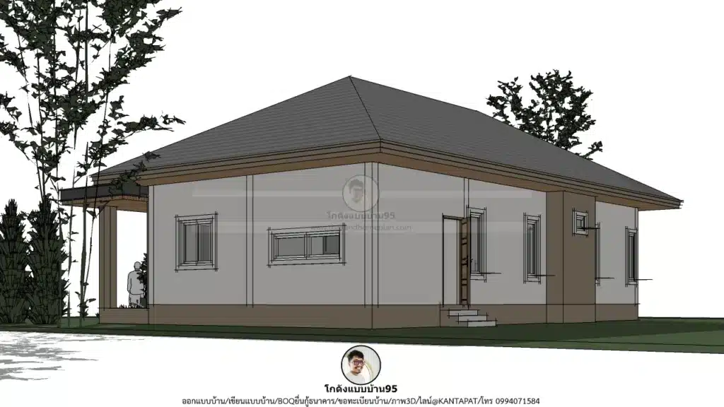 P-2663-บ้านชั้นเดียวสไตล์ปั้นหยา