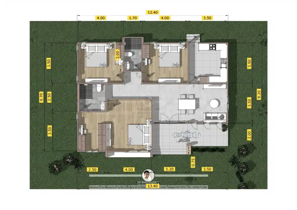 P-2663-บ้านชั้นเดียวสไตล์ปั้นหยา