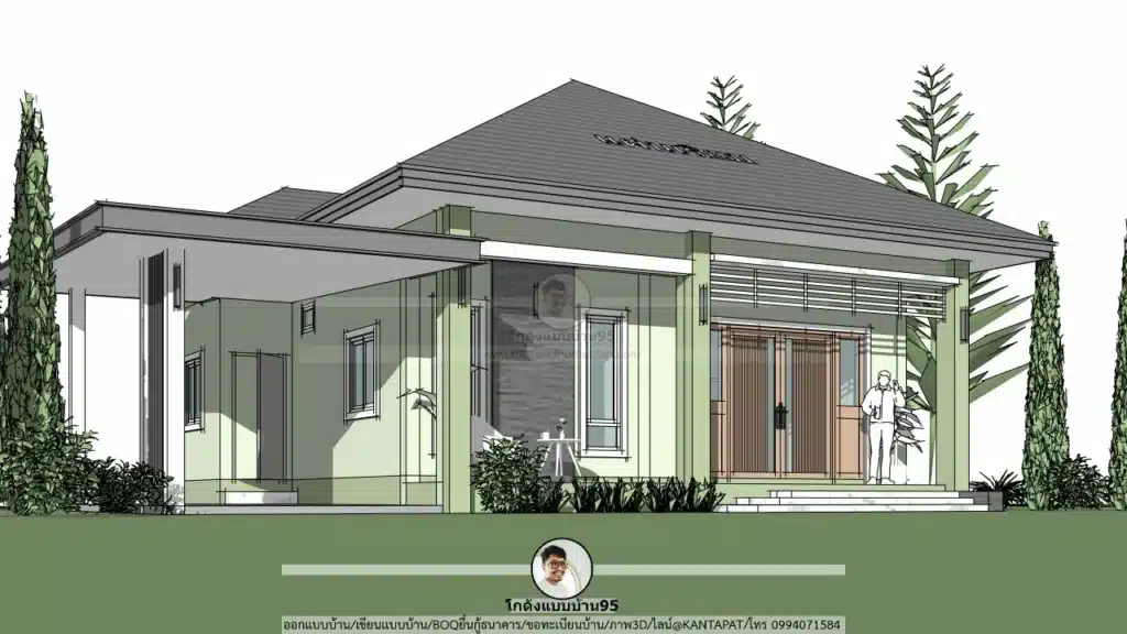 P-2667-แบบบ้าน 2 ห้องนอน