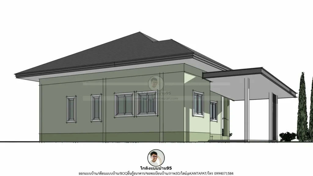 P-2667-แบบบ้าน 2 ห้องนอน