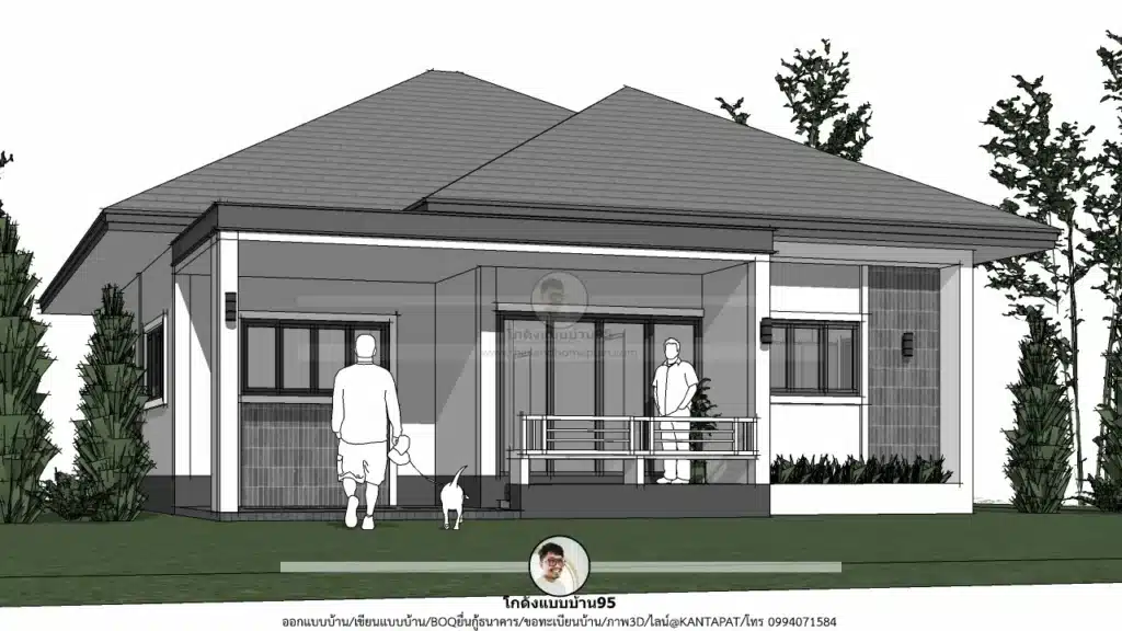 P-2678-บ้านชั้นเดียว 3 ห้องนอน
