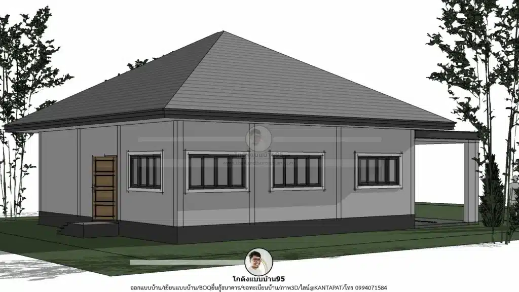 P-2678-บ้านชั้นเดียว 3 ห้องนอน