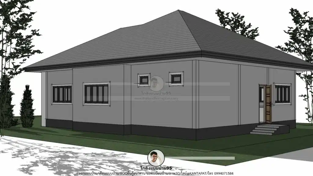 P-2678-บ้านชั้นเดียว 3 ห้องนอน