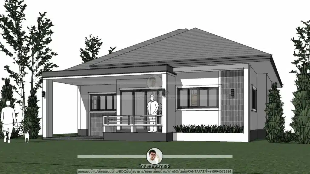 P-2678-บ้านชั้นเดียว 3 ห้องนอน