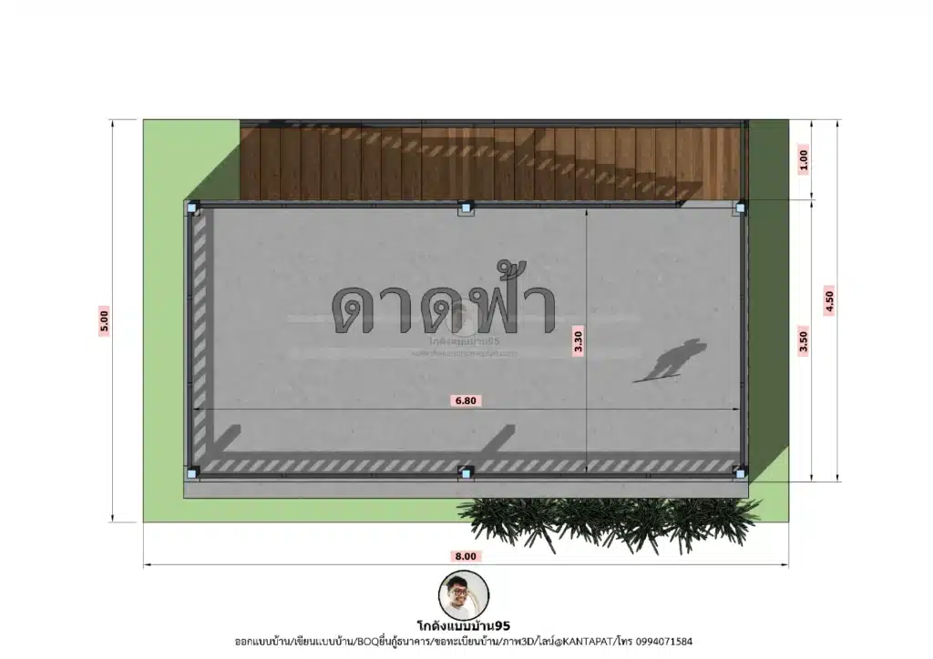 P2654-แบบบ้านมีดาดฟ้า