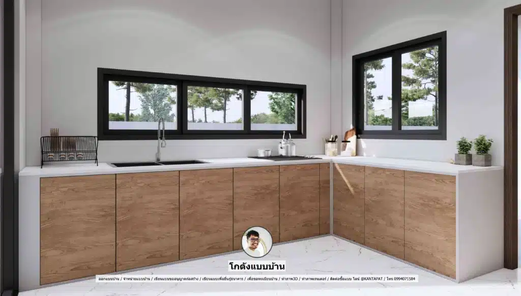 P2637-บ้านชั้นเดียว 5 ห้องนอน-ห้องครัว