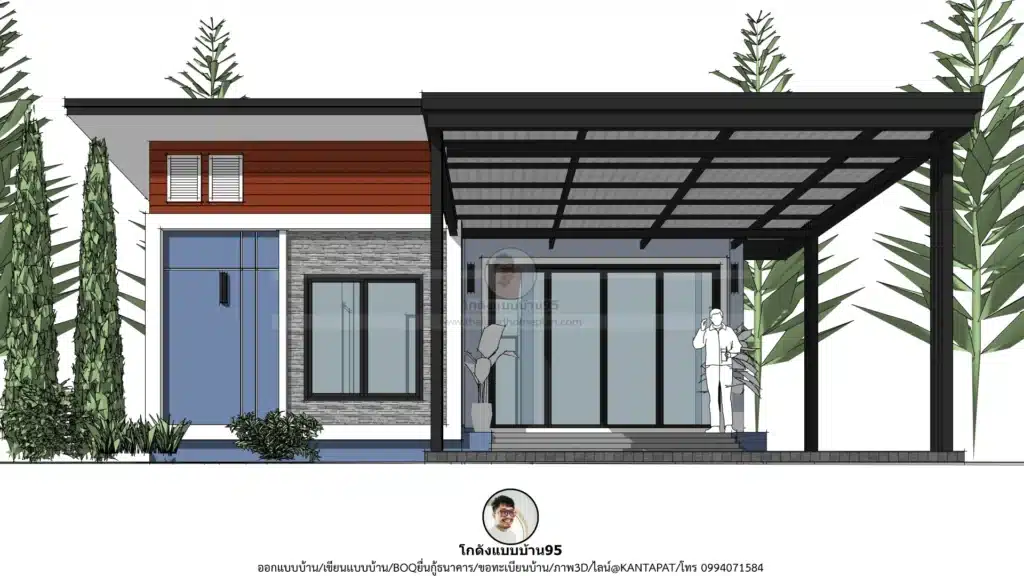 P-2706-บ้านชั้นเดียวสไตล์โมเดิร์น