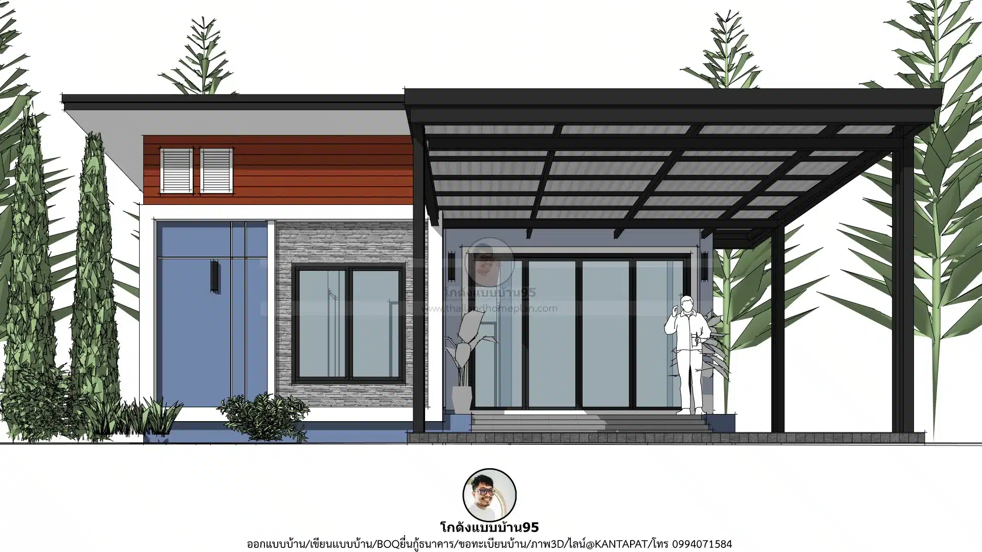 P-2706-บ้านชั้นเดียวสไตล์โมเดิร์น