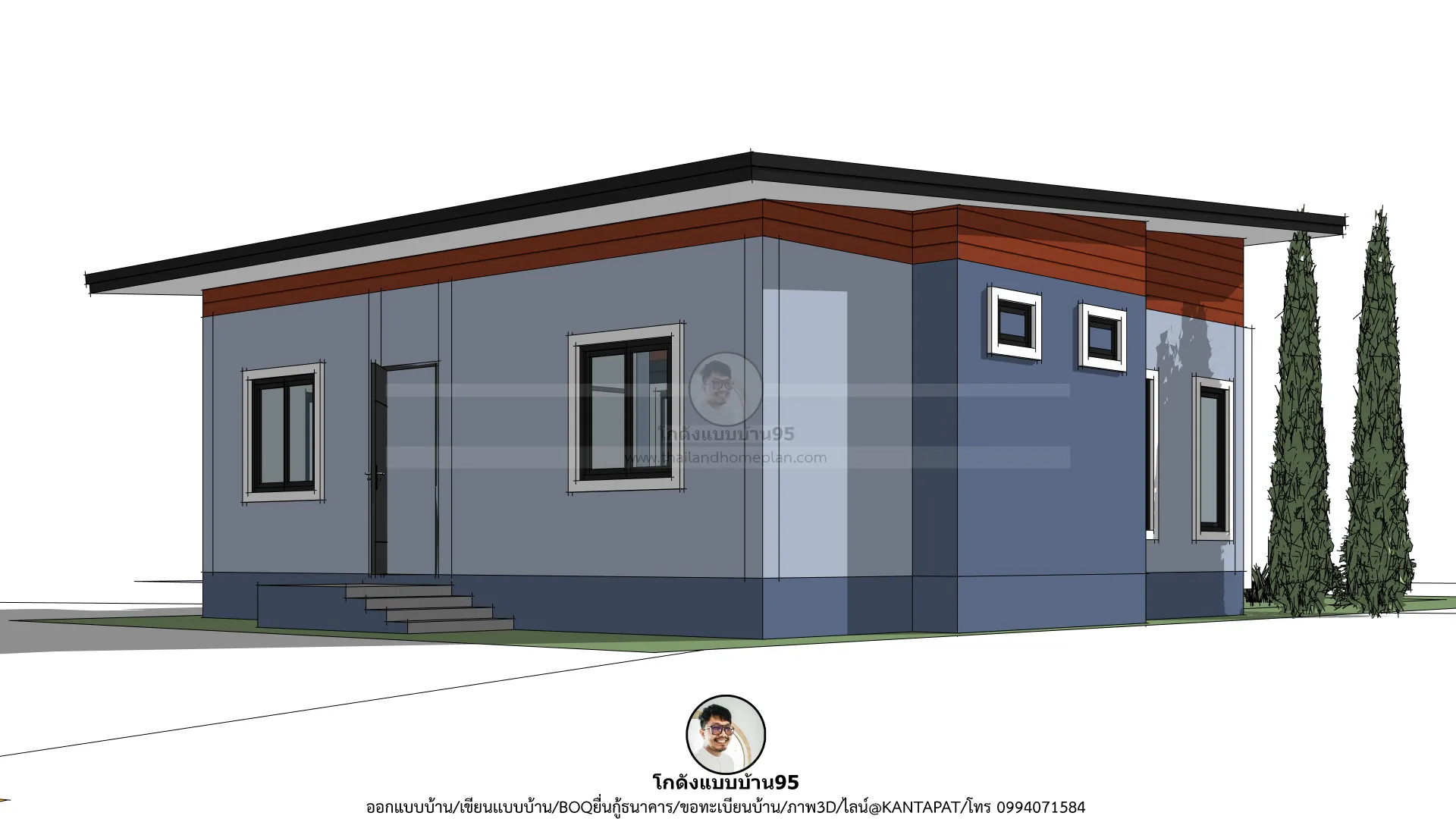 P-2706-บ้านชั้นเดียวสไตล์โมเดิร์น