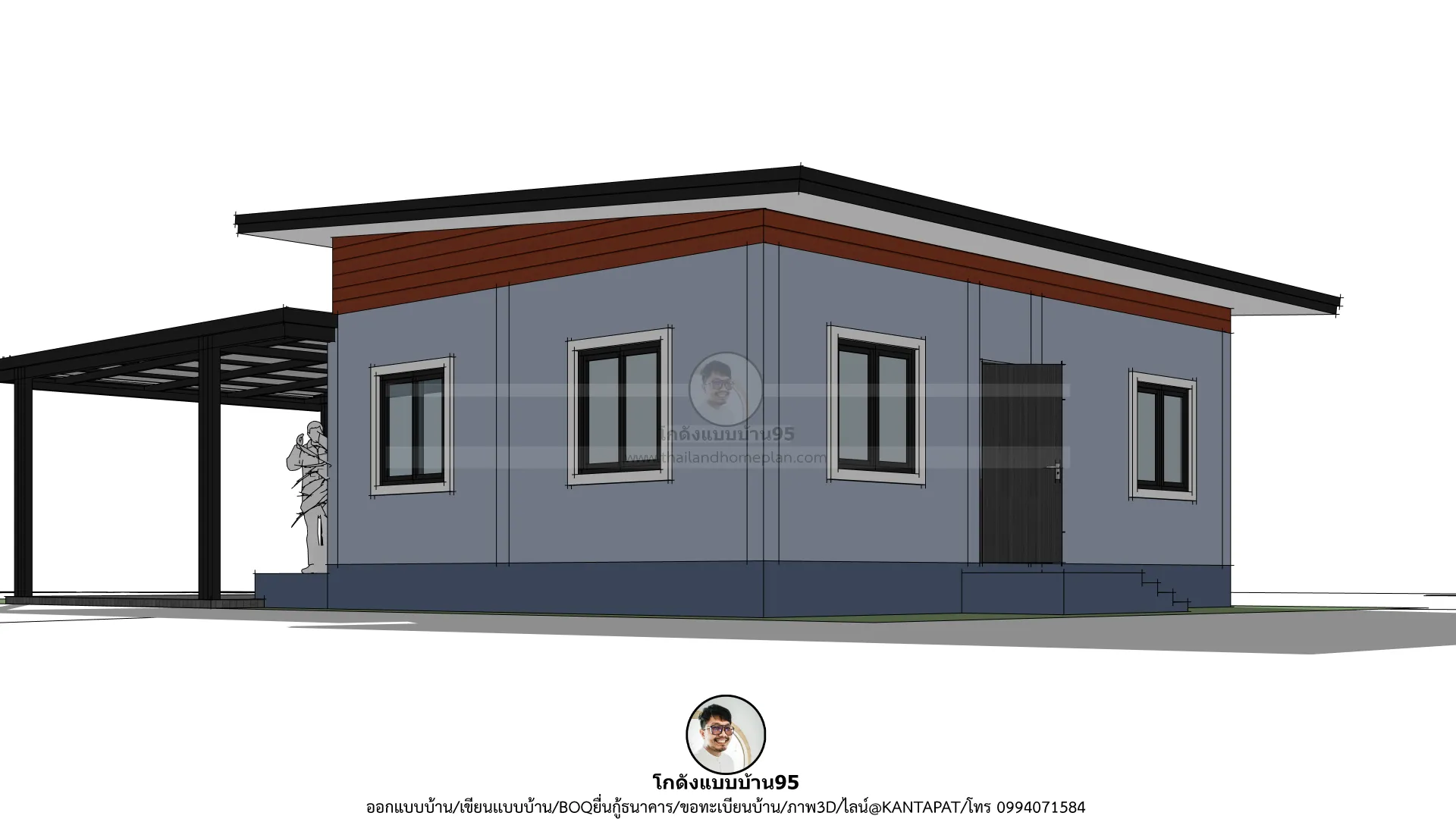P-2706-บ้านชั้นเดียวสไตล์โมเดิร์น