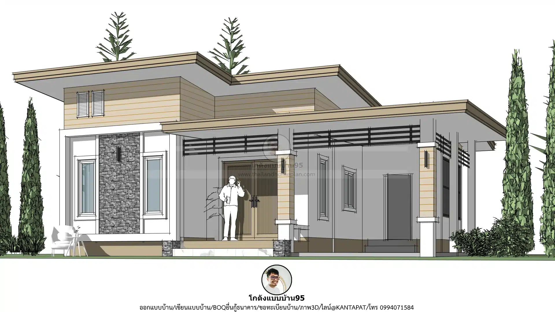 P-2712-บ้านโมเดิร์นชั้นเดียว
