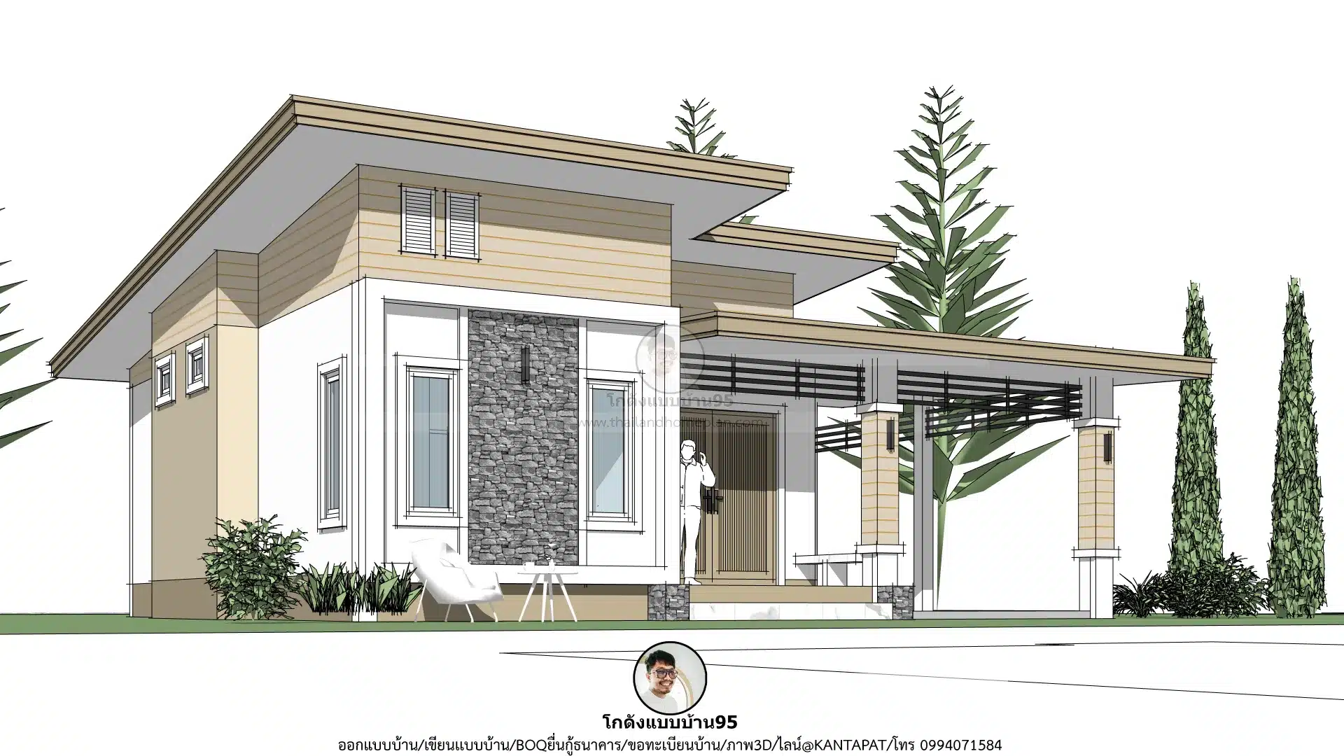 P-2712-บ้านโมเดิร์นชั้นเดียว