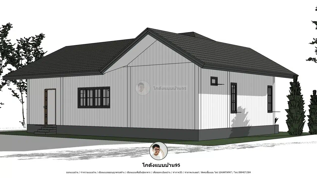 P-2730-บ้านสไตล์จั่วมินิมอลชั้นเดียว