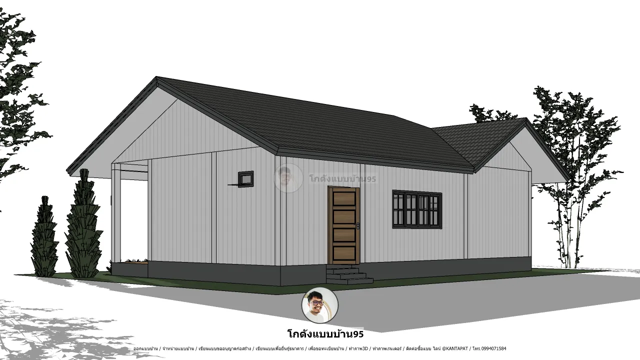P-2730-บ้านสไตล์จั่วมินิมอลชั้นเดียว