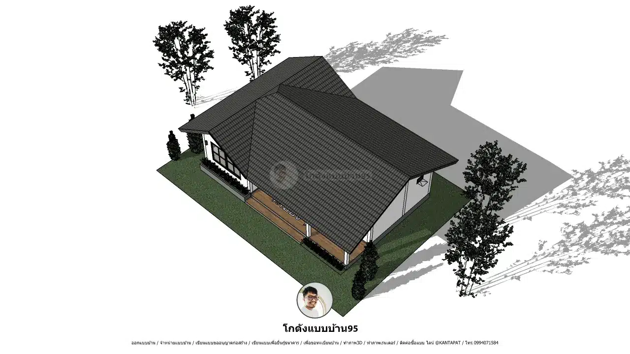 P-2730-บ้านสไตล์จั่วมินิมอลชั้นเดียว