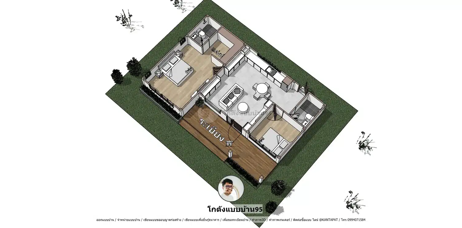 P-2730-บ้านสไตล์จั่วมินิมอลชั้นเดียว
