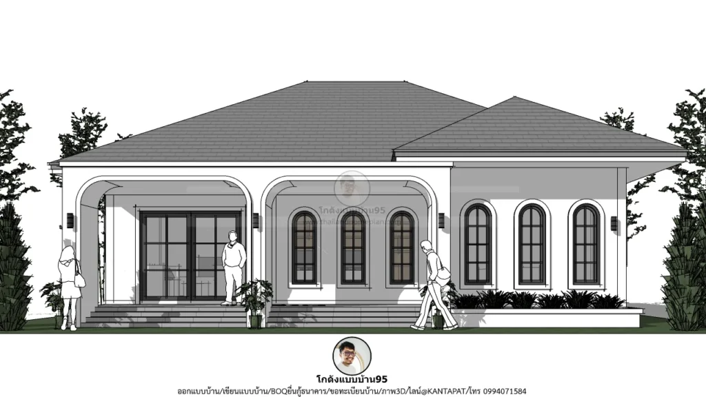 P-2740-บ้านชั้นเดียวและออฟฟิส