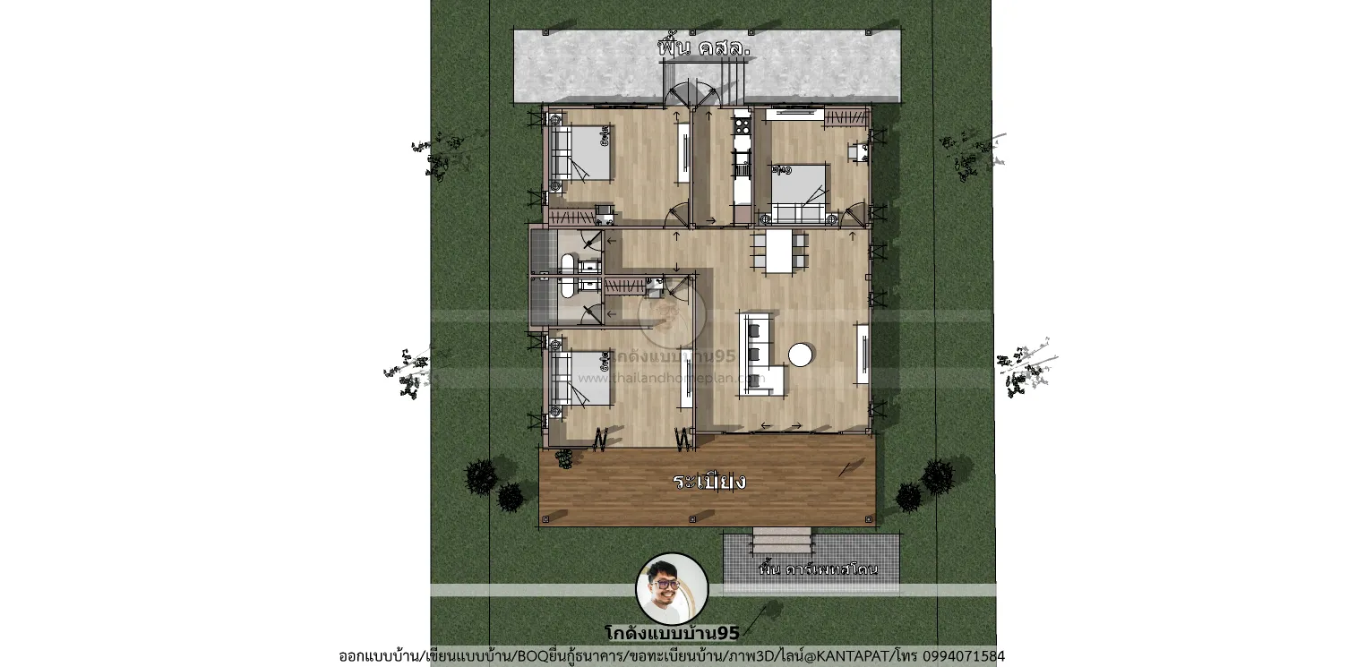 P-2742-บ้านชั้นเดียวสไตล์มินิมอล