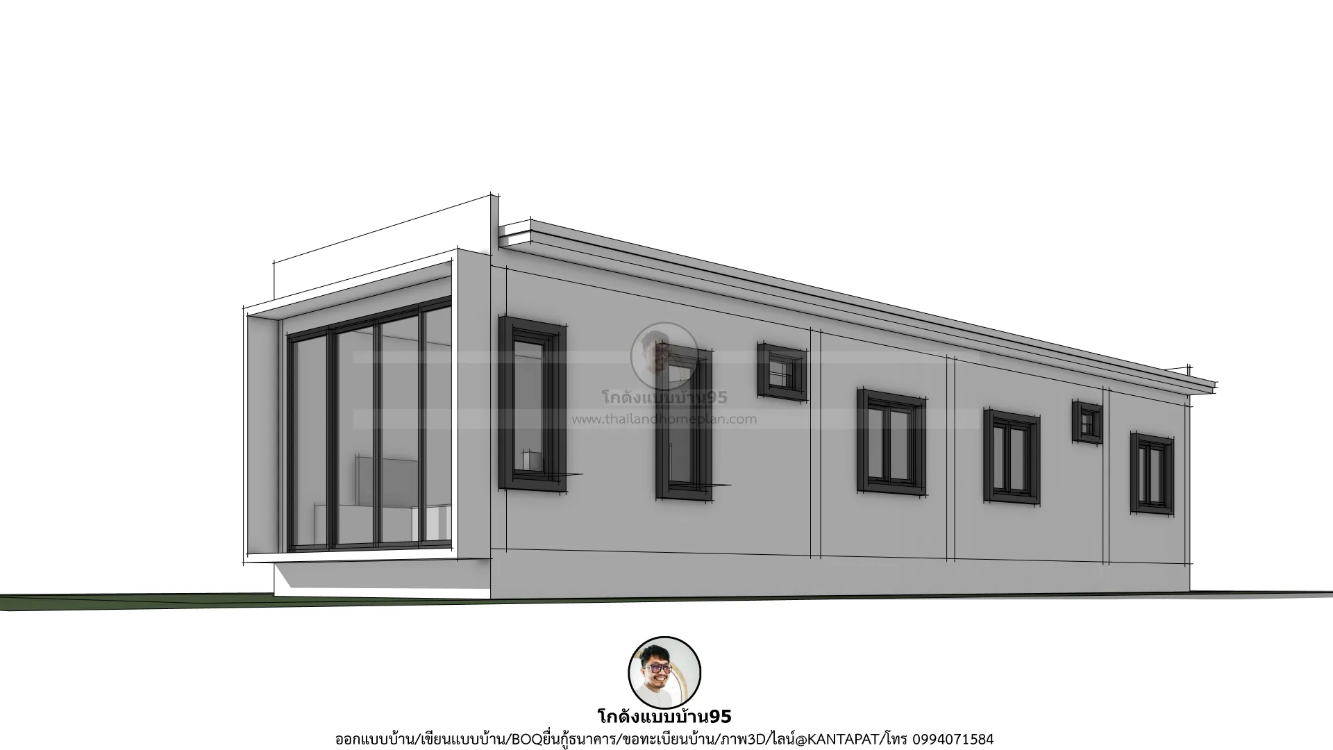 P-2751-บ้านชั้นเดียวทรงกล่อง