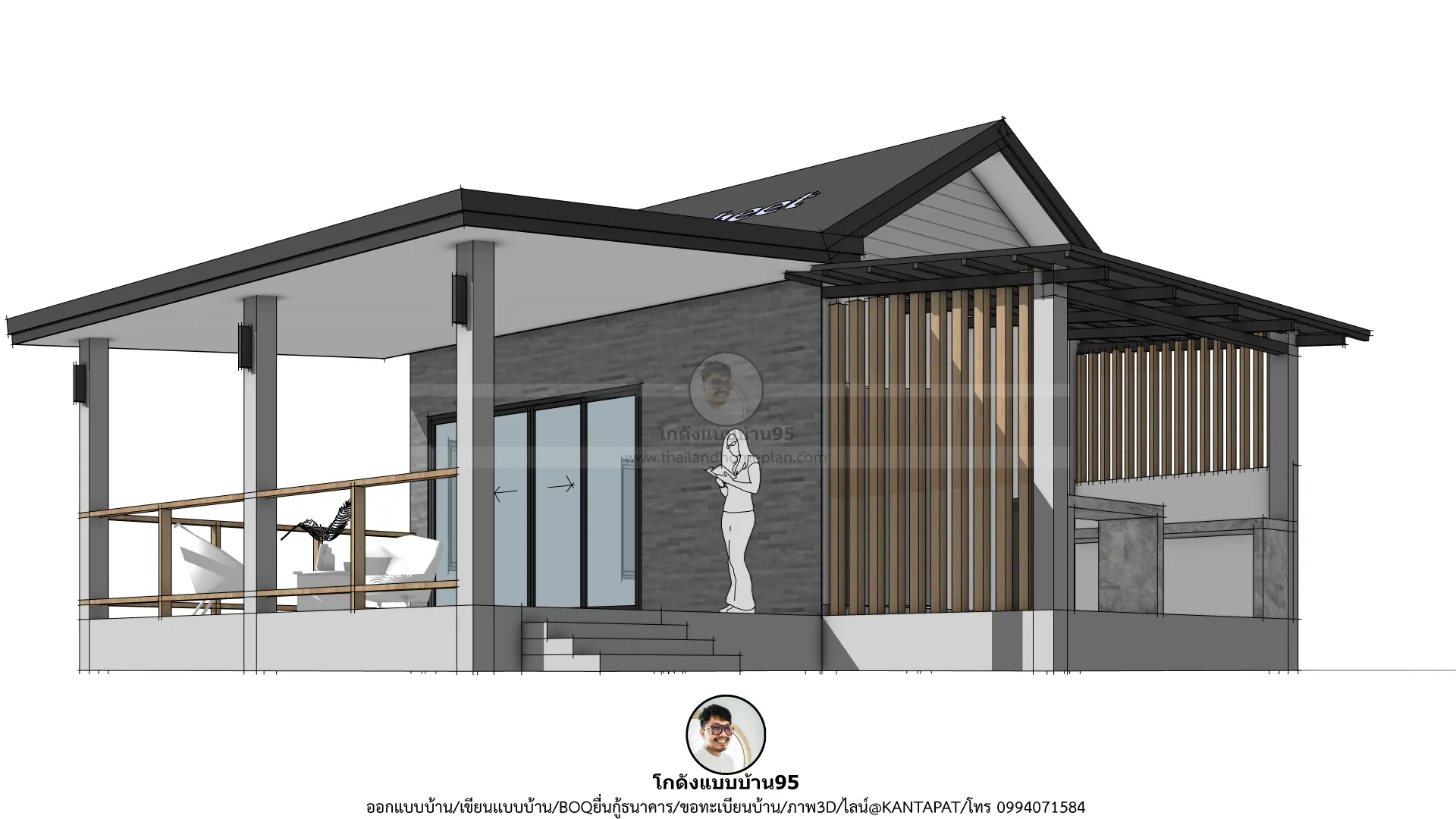 P-2765-บ้านชั้นเดียวสไตล์โมเดิร์น