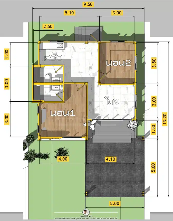 P-2706-บ้านชั้นเดียวสไตล์โมเดิร์น