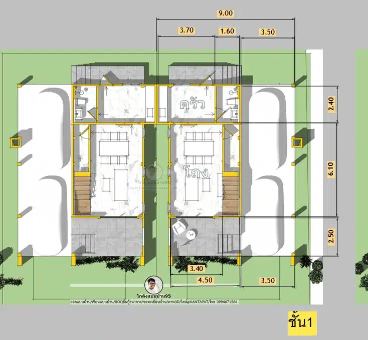 P-2679-บ้านแฝดชั้นครึ่งสไตล์นอร์ดิก